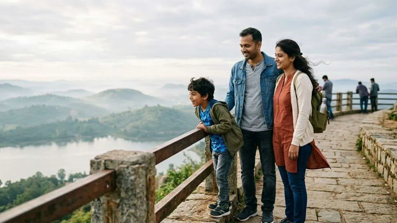 Family on a micro-travel