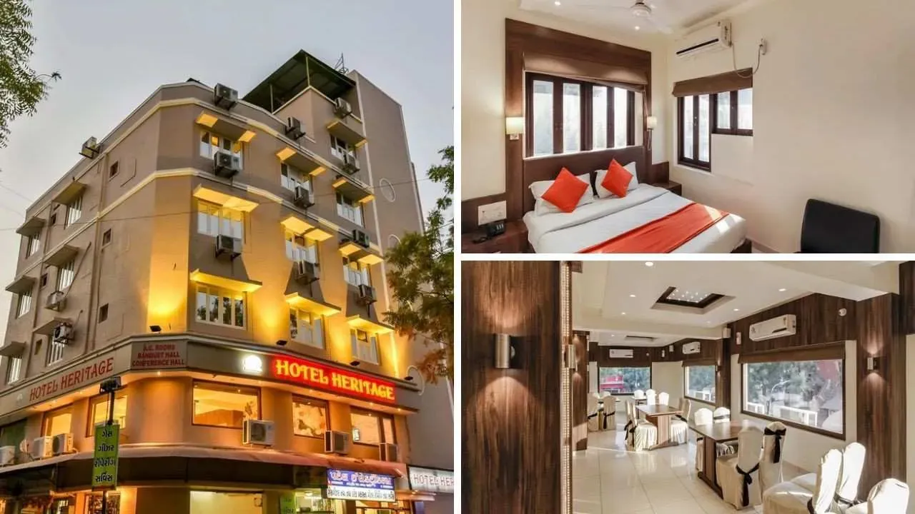 Accommodation and restaurant at the Hotel Heritage, Paldi.