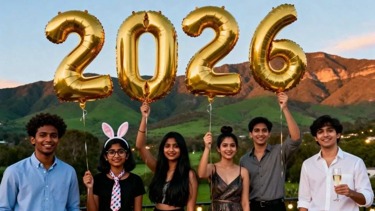 Indian friends welcoming new year 2026