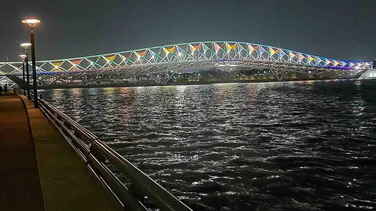 Sabarmati riverfront and Atal bridge