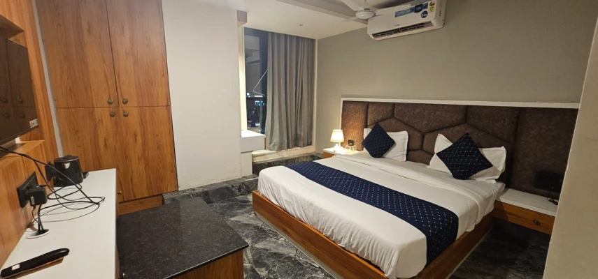 hotel with banquet hall in bopal, ahmedabad - hotel hr gold