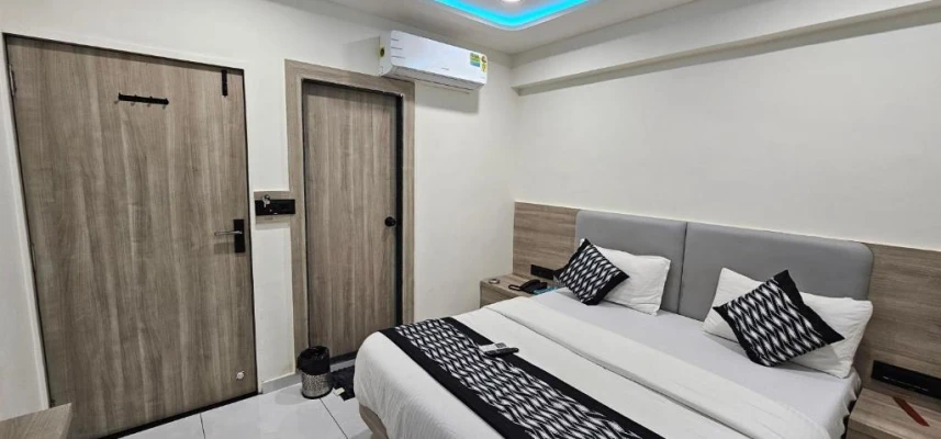 family hotel with pool in nikol, ahmedabad - hotel hr sky