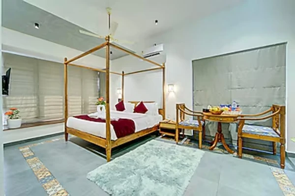 budget hotel in kanichukulangara, alleppey - elivaas breeze and grains 3 bhk with verandah & outdoor patio