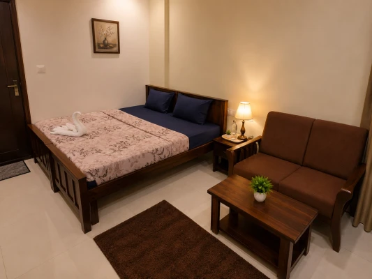 hotel with gym in thanisandra, bangalore - hotel santhi comfort