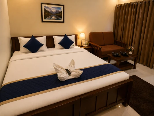 hotel in thanisandra, bangalore for family - hotel santhi comfort