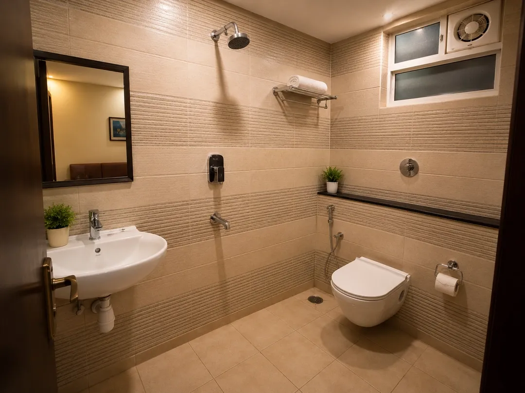 hotel with free parking in thanisandra, bangalore - hotel santhi comfort
