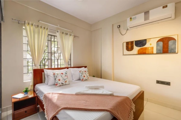 2 bedroom service apartment in koramangala, bangalore - olive service apartments koramangala