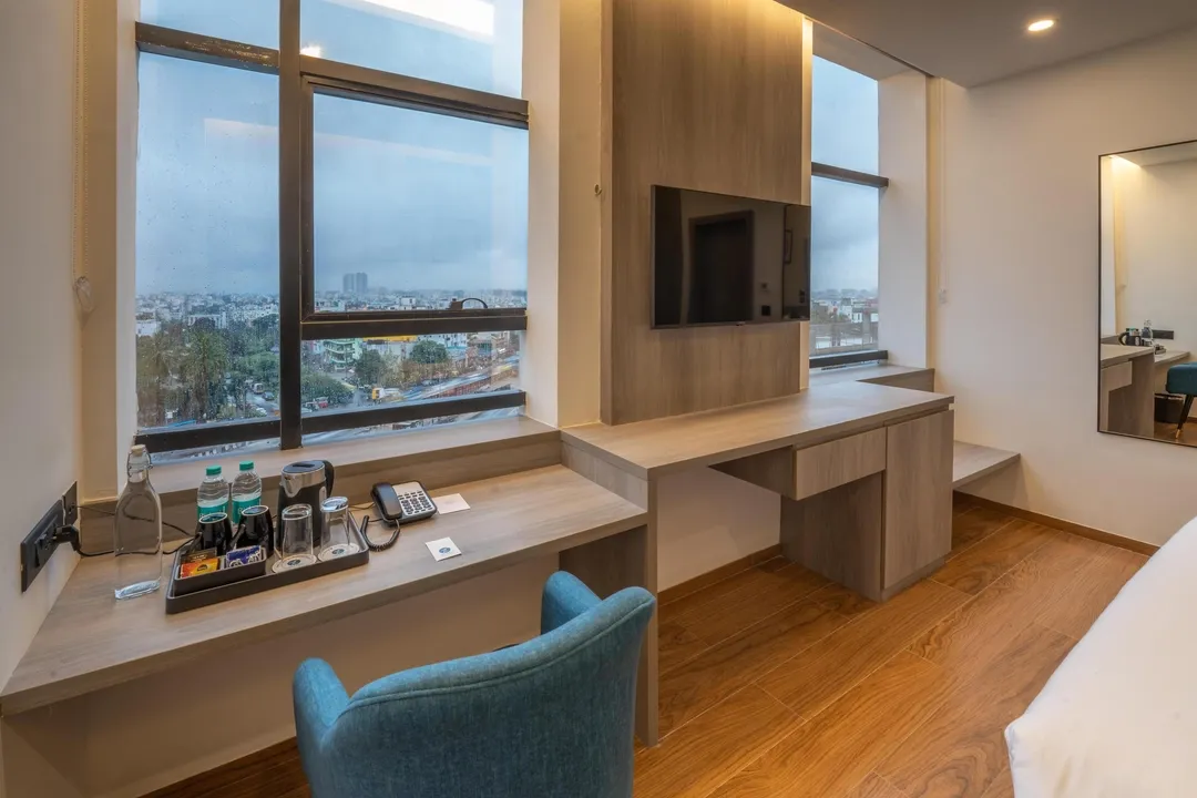 hotel with gym in hrbr layout, bangalore - the lofts @ central point