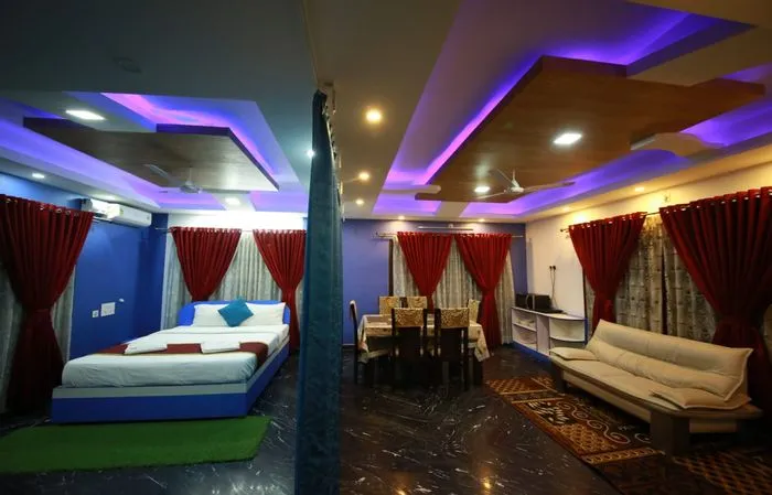 service apartment in sanjay nagar, bangalore for a day - tripura deluxe service apartment