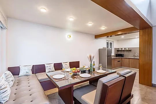 service apartment with kitchen in bhimtal lake, bhimtal - elivaas antarmann casa ember 2 bhk apartment in nainital