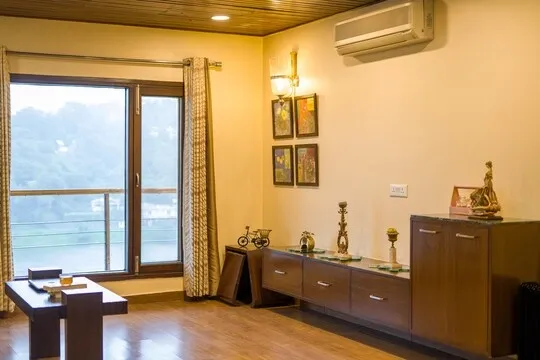 bhimtal lake, bhimtal hotel booking - elivaas lakeview manor  3 bhk with garden & balconies nainital