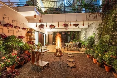 hotel with banquet hall in bhimtal lake, bhimtal - elivaas lakeview manor 4 bhk with garden & balconies nainital