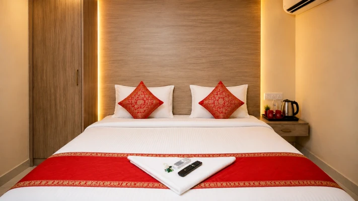 4 star hotels in redfox service apartment dlf porur chennai