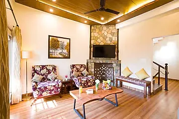 hotel near dehradun airport - alaya stays rahta villa 3 bhk with balcony & patio