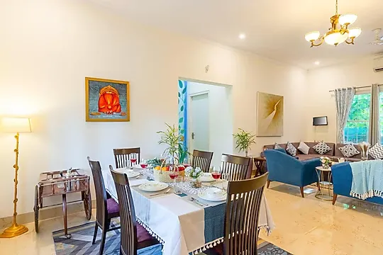 hotel with free parking in south delhi, delhi - alaya stays daffodil 3 bhk villa with private pool delhi