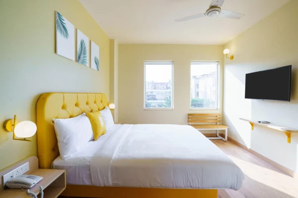 hotel with party hall in greater kailash, delhi - bloom hotel gk2