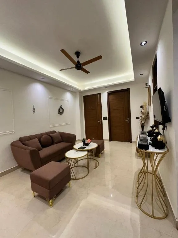 2 bedroom service apartment in saket, delhi - cozy den by vaila stays