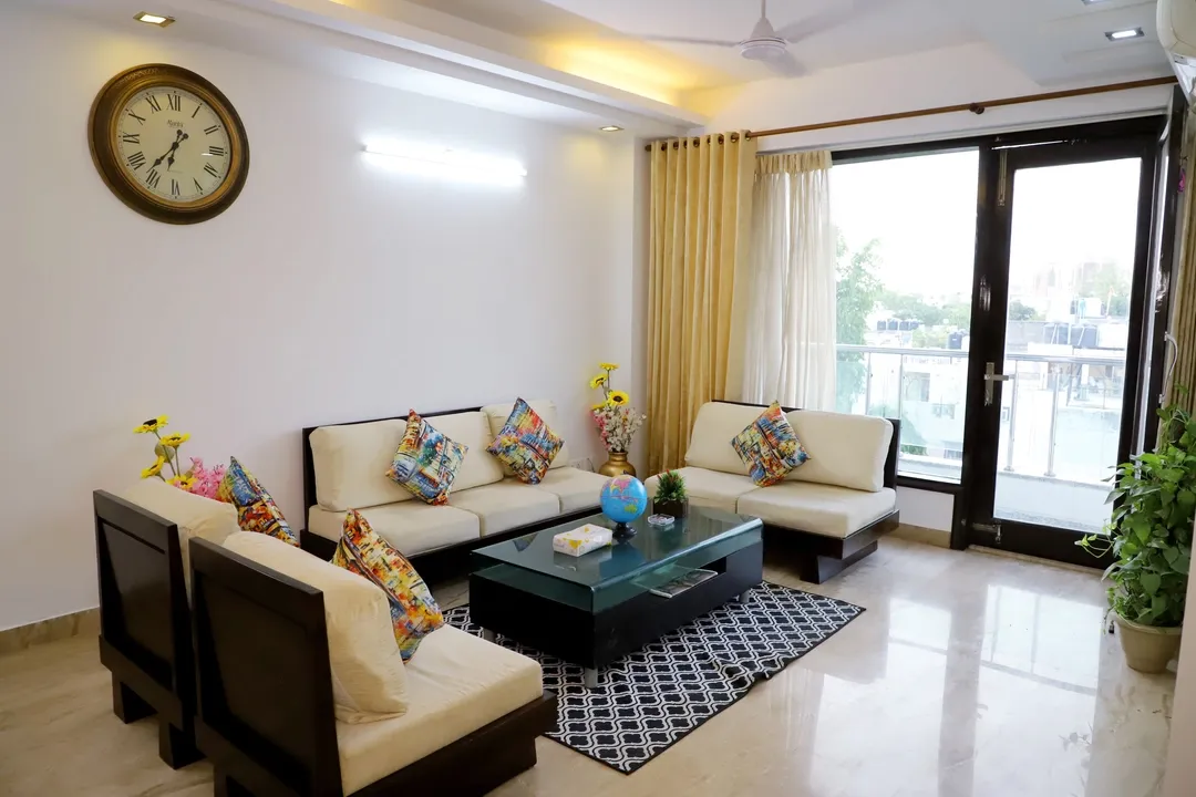 service apartment in saket, delhi on monthly basis - fortune home service apartment - j block saket