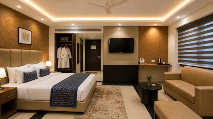hotel with gym in igi airport, delhi - hotel lemon suites delhi