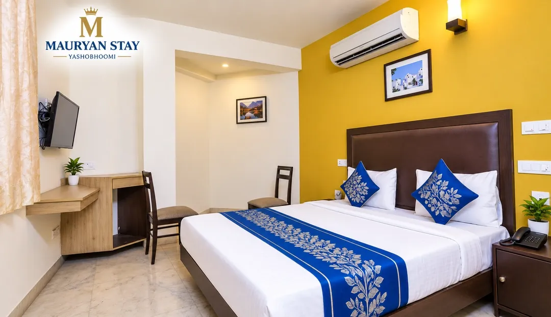 hotel with meeting room in bijwasan, delhi - mauryan stay yashobhoomi