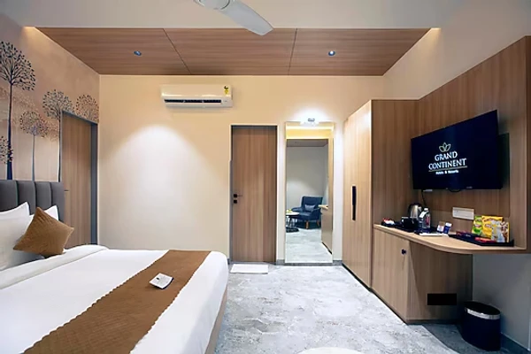 family hotel with pool in bhathan chowk, dwarka - grand continent dwarka