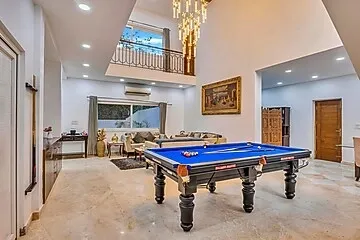 hotel in khori jamalpur, faridabad for couples - alaya stays ratikara ullaas 2 bhk with pvt pool & pool table