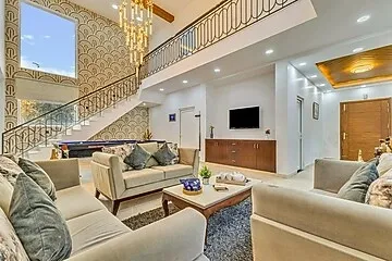 jacuzzi hotel in khori jamalpur, faridabad - alaya stays ratikara ullaas 2 bhk with pvt pool & pool table