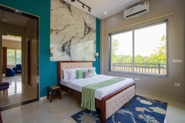 hotel with free parking in khori jamalpur, faridabad - elivaas amber villa 3-bhk retreat with pvt pool & game room