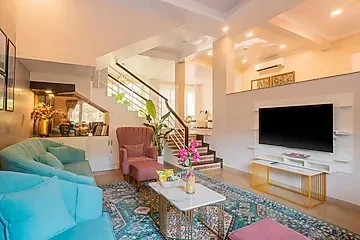 hotel near goa railway station - alaya stays casa bella vista 3 bhk villa with plunge pool, kids nook & terrace