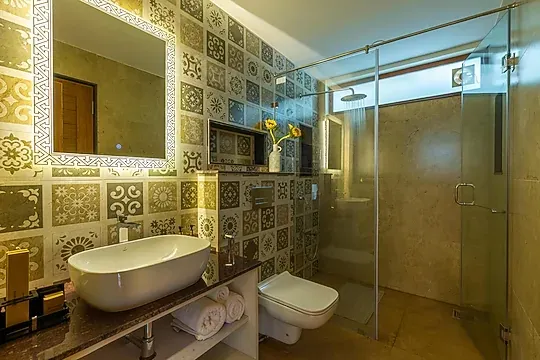 hotel with gym in siolim, goa - azalea pet-friendly 3-bhk villa with private pool, garden & bar siolim goa