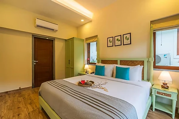 hotel with banquet hall in siolim, goa - azalea pet-friendly 3-bhk villa with private pool, garden & bar siolim goa