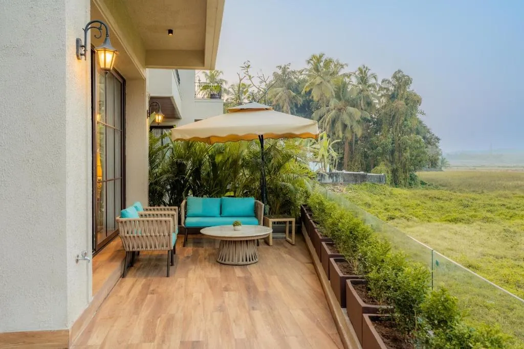 budget hotel in bardez, goa - elivaas 4bhk luxury villa with pvt pool villa verde the banyan bliss