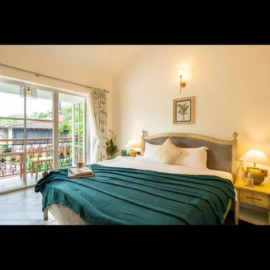 hotel with gym in vagator, goa - elivaas 5 bhk pvt pool villa with gazebo bauhinia vagator