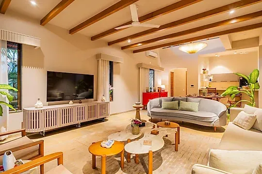 hotel with free parking in assagao, goa - elivaas amado villa euphoria 4 bhk villa with private pool in assagao