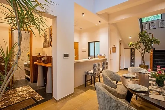 hotel with party hall in assagao, goa - elivaas amado villa shai 4 bhk villa with private pool in assagao