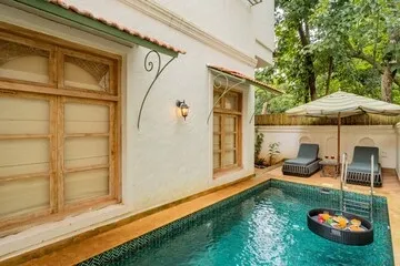 hotel with party hall in assagao, goa - elivaas amayah 3 bhk with outdoor pool assagao