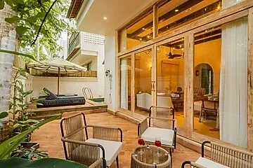 budget hotel in assagao, goa - elivaas amayah 3 bhk with outdoor pool assagao