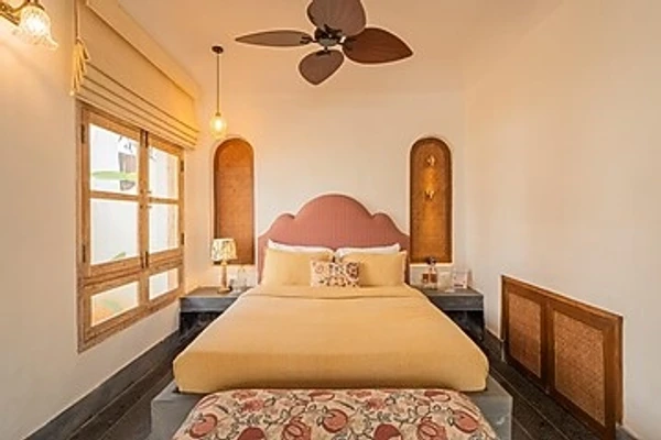 family hotel with pool in assagao, goa - elivaas amayah 3 bhk with outdoor pool assagao
