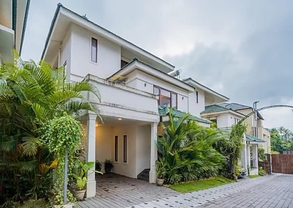 budget hotel in marna siolim, goa - elivaas anasa 4 bhk with pvt pool & outdoor sitting area