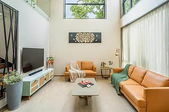 hotel with gym in vagator, goa - elivaas cloud 7 waves 4 bhk with private  pool vagator