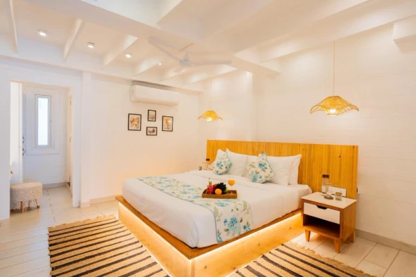 homestay in morjim, goa for 20 members - elivaas house of neptune 1 bhk cottage on the beach morjim