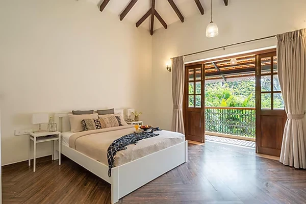 hotel with swimming pool in arpora, goa - elivaas lumin 4 bhk villa with private pool in arpora