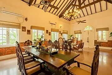 hotel with banquet hall in siolim, goa - elivaas maison 10 luxe 4 bhk villa with pvt pool, garden & portuguese charm siolim