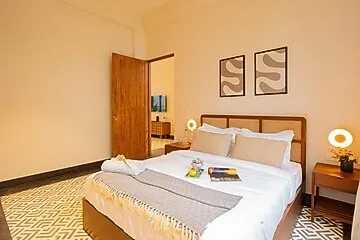 hotel in vagator, goa for family - elivaas mirai aries 3 bhk retreat with private pool near famous beaches vagator