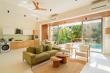 online room booking in vagator, goa - elivaas mirai leo 3 bhk villa with private pool in vagator