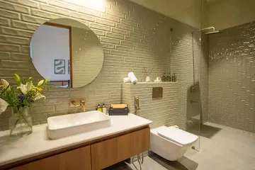 hotel with gym in vagator, goa - elivaas mirai leo 3 bhk villa with private pool in vagator