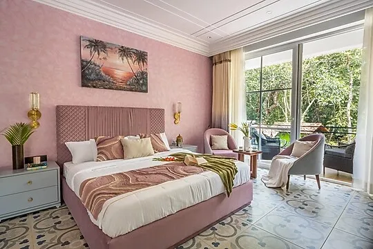 hotel near goa railway station - elivaas suntuarios casa ikkebana 4 bhk with private pool vagator