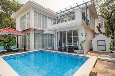 hotel with meeting room in assagao, goa - elivaas suntuarios casa iris 4bhk with private pool vagator