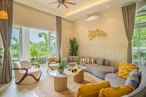 hotel with swimming pool in calangute beach, goa - elivaas vacasa villa 5 bhk pet friendly with pvt pool