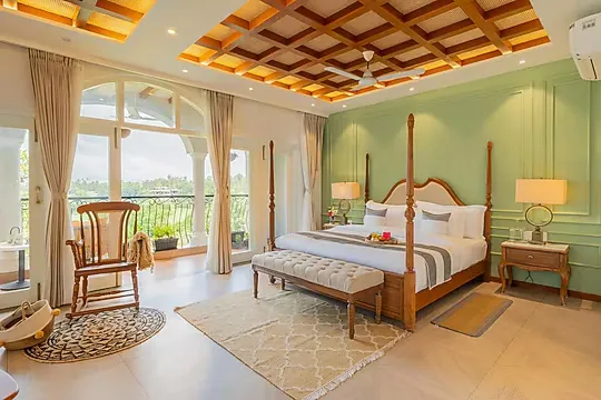 hotel with bar in calangute beach, goa - elivaas vacasa villa 5 bhk pet friendly with pvt pool
